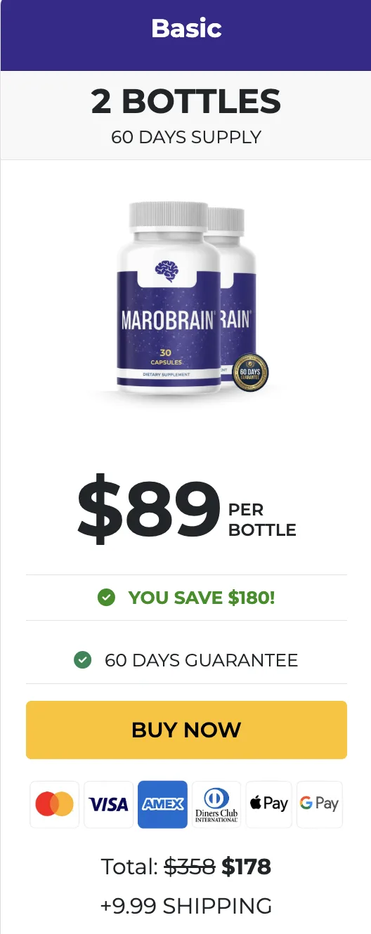 Buy MaroBrain 1 Bottle — Brain Fog Relief Supplement